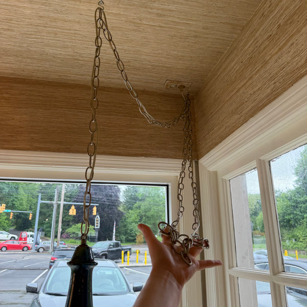 Mid Century Modern Glazed Ceramic Swag Light