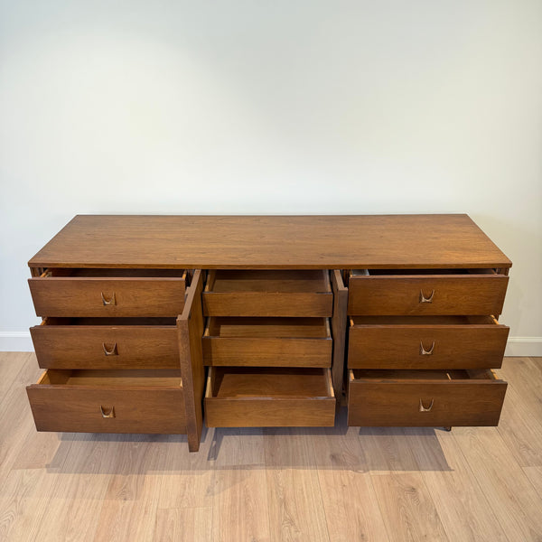 Mid Century Modern Broyhill Brasilia Walnut Dresser Set