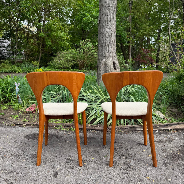 Danish Modern Teak Dining Set with 6 Dining Chairs by Niels Koefoed for Koefoeds Hornslet