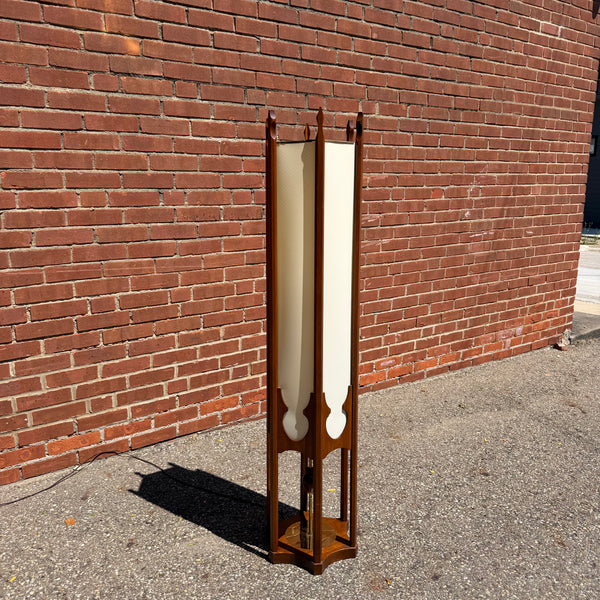 Modeline of California Walnut Floor Lamp with Parchment Shade | Mid-Century Modern