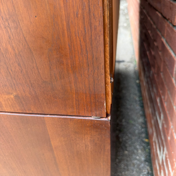 Dillingham Esprit Walnut & Cane Credenza Hutch by Merton Gershun