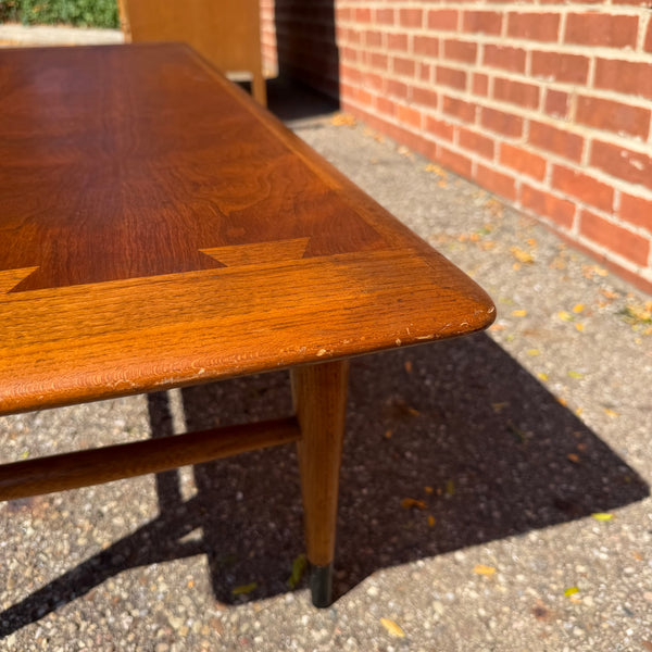 André Bus for Lane Acclaim Walnut Mid-Century Modern Coffee Table