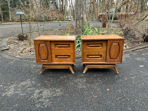 Pair of Brutalist Style Nightstands