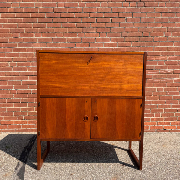 Danish Modern Teak Drop-Down “Varié” Bar by Arne Wahl-Iversen for IKEA
