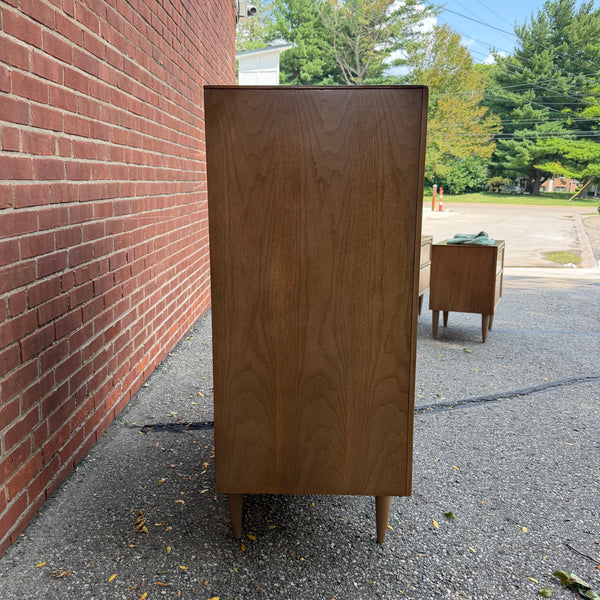 Mid-Century Modern Walnut 5-Drawer Chest