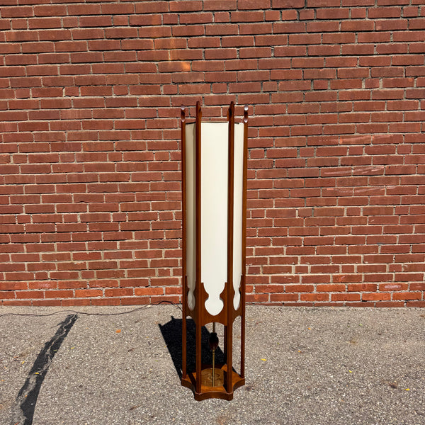 Modeline of California Walnut Floor Lamp with Parchment Shade | Mid-Century Modern
