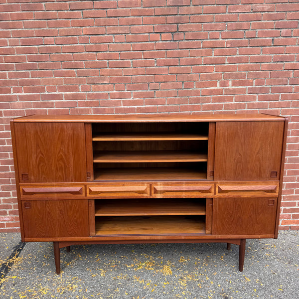 1960s Johannes Andersen Danish Modern Teak Highboard Cabinet