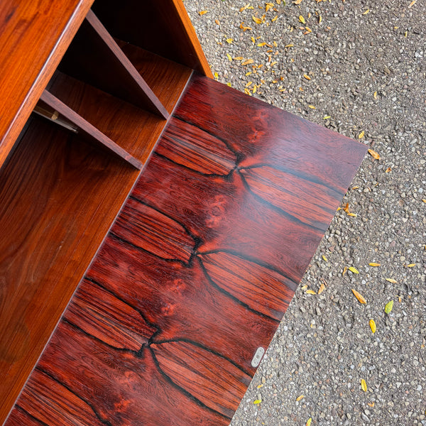 1960s Erik Brouer for Brouer Møbelfabrik Danish Rosewood Secretary Bookcase