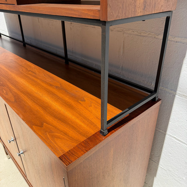 Stanley Walnut and Rosewood Wall Unit