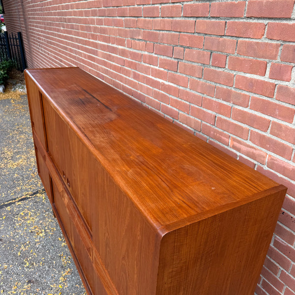 1960s Johannes Andersen Danish Modern Teak Highboard Cabinet