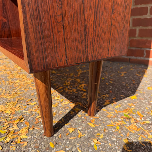 1960s Danish Modern Rosewood Bookcase with Adjustable Shelves