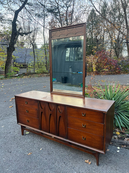 Broyhill Brasilia Lowboy Dresser with Mirror