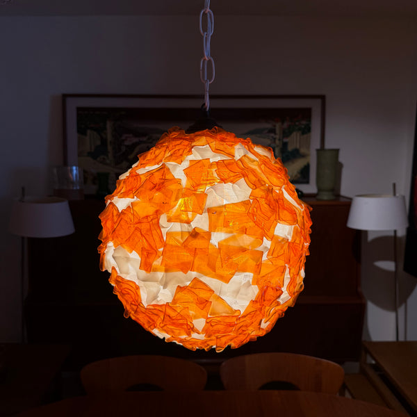 Mid Century Modern Chunky Lucite Swag Lamp