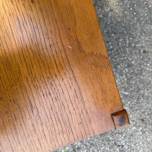 Mid Century Modern Nesting Side Tables with Cane Shelves