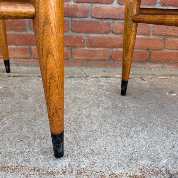 Pair of Vintage Lane "Acclaim" Series Walnut Two-Tier Step End Tables