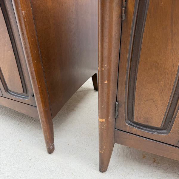 Pair of Broyhill “Emphasis” Walnut End Tables Nightstands