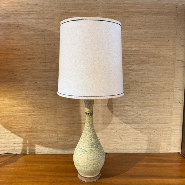 Vintage Mid-Century Modern Textured Glazed Ceramic Table Lamp