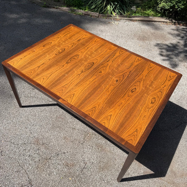 Edward Wormley for Dunbar Rosewood Dining Set with Eight Chairs and Three Leaves