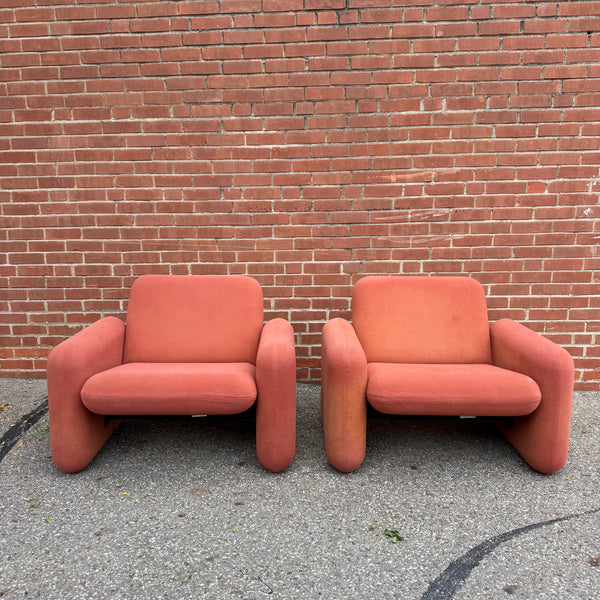 Pair of Herman Miller Wilkes “Chiclet” Lounge Chairs by Ray Wilkes 1970s