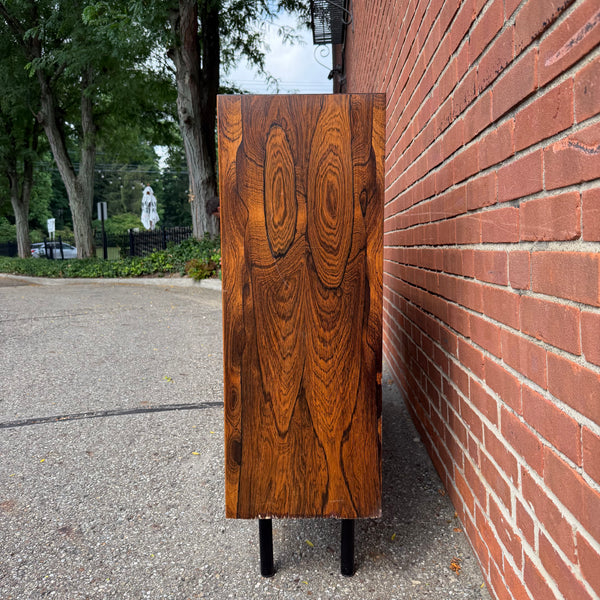 1960s Danish Modern Rosewood Bookcase with Adjustable Shelves