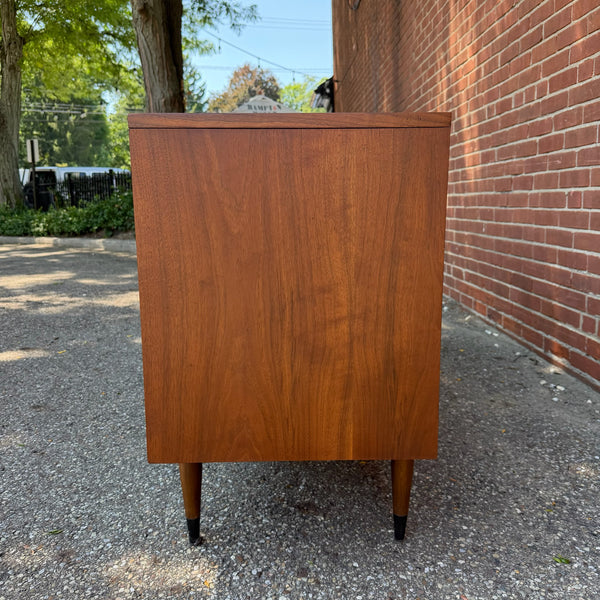 Lane Acclaim Walnut 9-Drawer Lowboy Dresser by Andre Bus for Lane Furniture