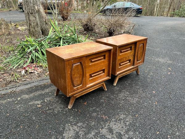 Pair of Brutalist Style Nightstands