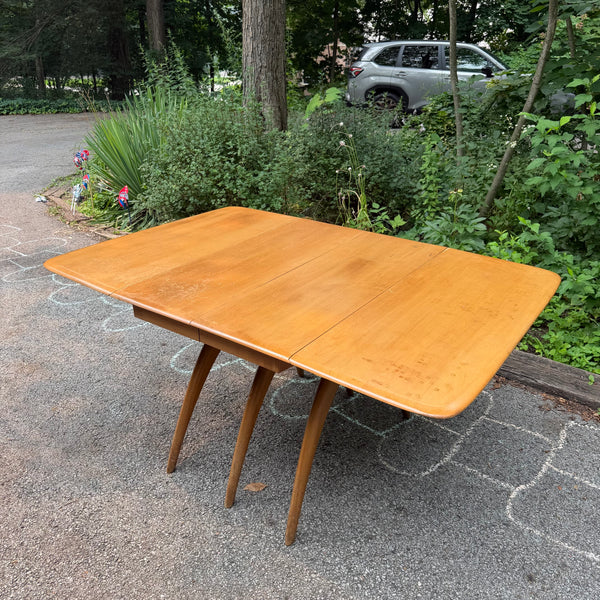 Mid Century Modern Heywood Wakefield “Wishbone” Drop-Leaf Dining Table