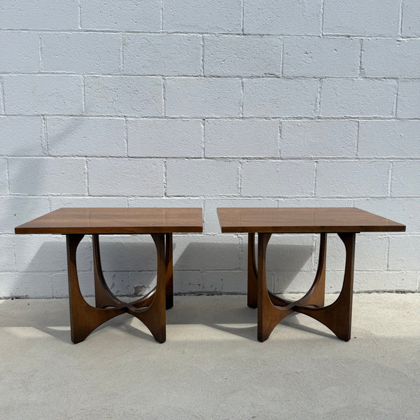 Pair of Broyhill Brasilia Walnut End Tables