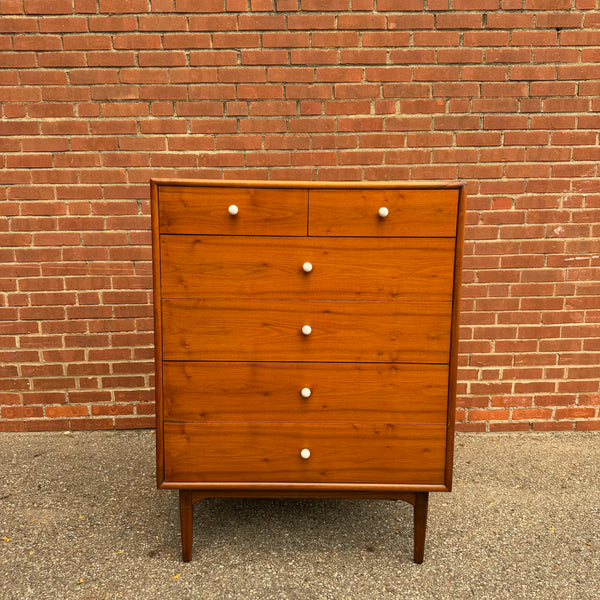 Kipp Stewart for Drexel “Declaration” Walnut Highboy Dresser