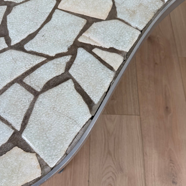 Mid Century Modern Mosaic Tile Kidney Bean Coffee Table