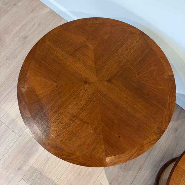 1960s Pair of Lane Rhythm Round End Tables