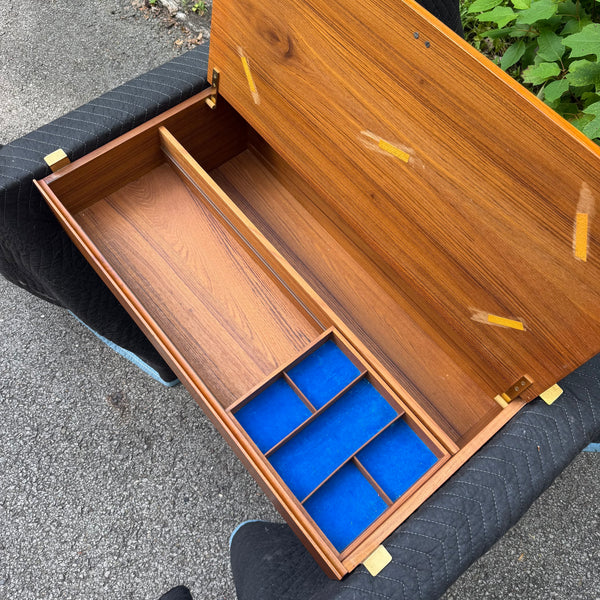 Vintage Danish Modern Teak Wall-Mounted Hanging Vanity Cabinet