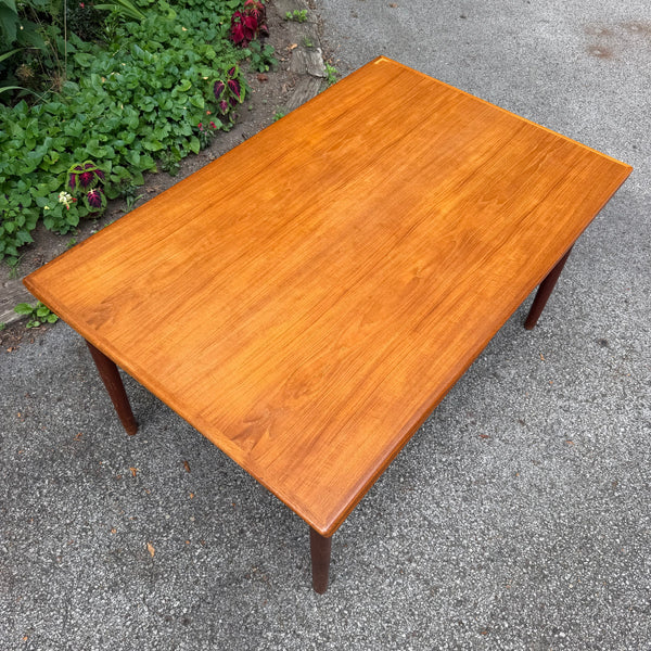 Mid-Century Modern Danish Draw-Leaf Teak Dining Table