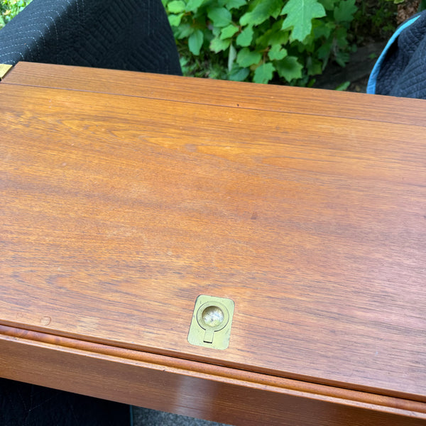 Vintage Danish Modern Teak Wall-Mounted Hanging Vanity Cabinet