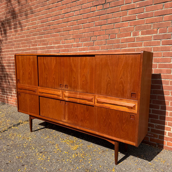 1960s Johannes Andersen Danish Modern Teak Highboard Cabinet