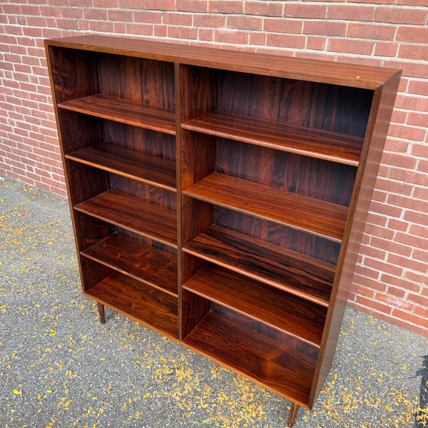 1960s Danish Modern Rosewood Bookcase with Adjustable Shelves