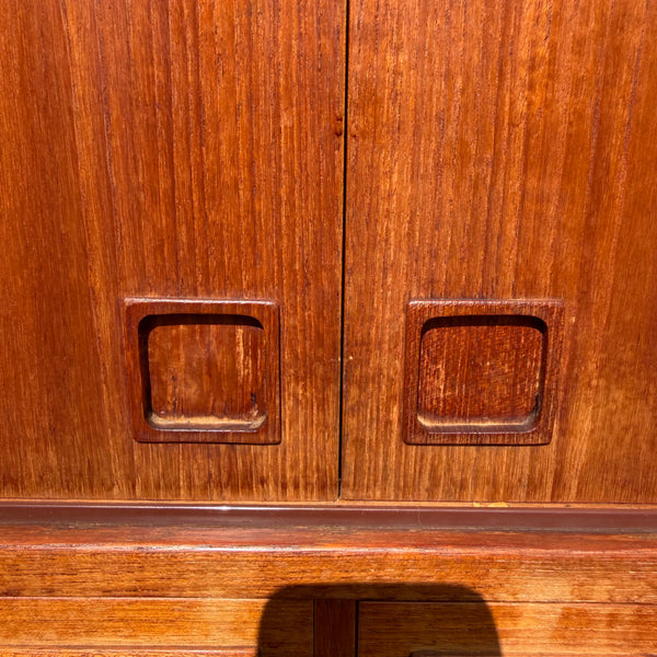 1960s Johannes Andersen Danish Modern Teak Highboard Cabinet