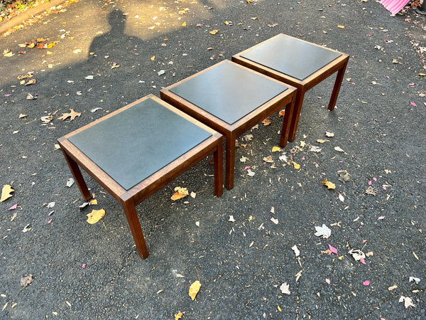 Set of Three Slate Top Side Tables