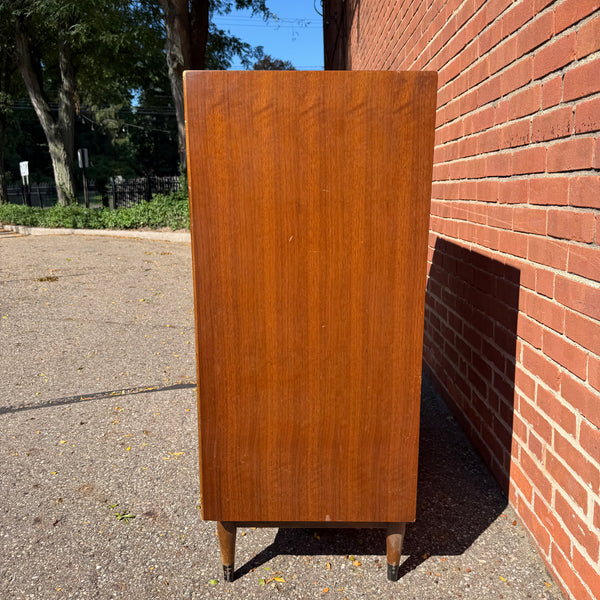 Andre Bus for Lane Acclaim Mid-Century Modern Walnut 5-Drawer Highboy Dresser