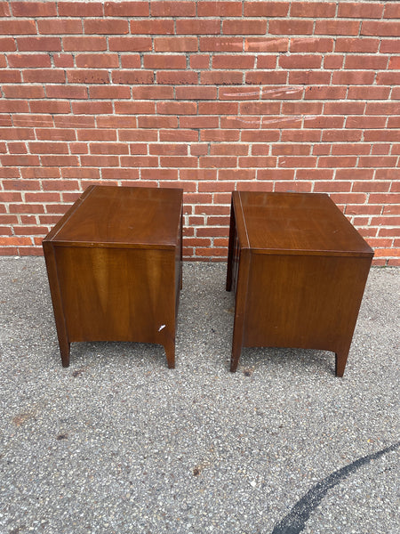 Pair of Broyhill “Emphasis” Walnut End Tables Nightstands