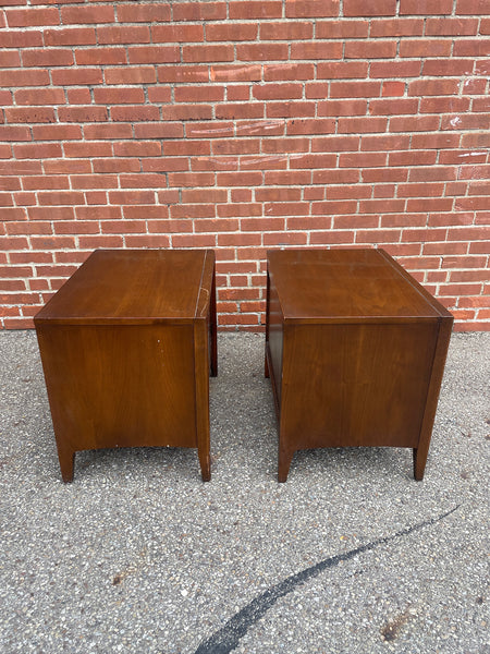 Pair of Broyhill “Emphasis” Walnut End Tables Nightstands