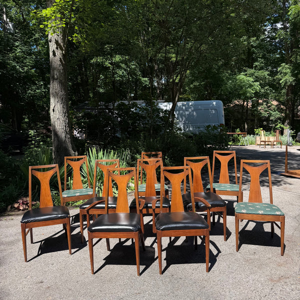 Set of 10 Kent Coffey Perspecta Mid Century Modern Dining Chairs