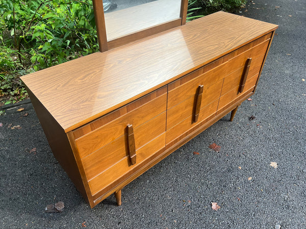 Vintage MCM Dresser and Mirror