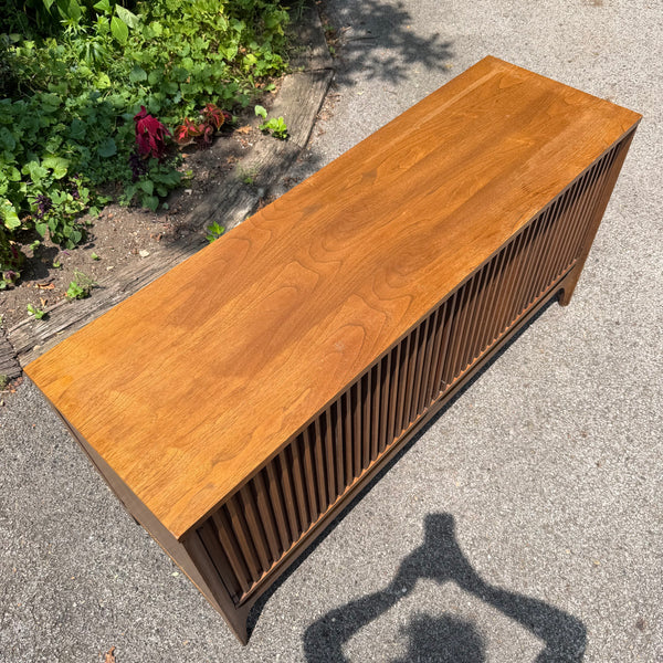 Broyhill Brasilia Walnut Room Divider / Display Cabinet