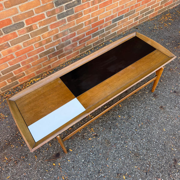 John Keal for Brown Saltman Mid-Century Modern Walnut & Laminate Coffee Table