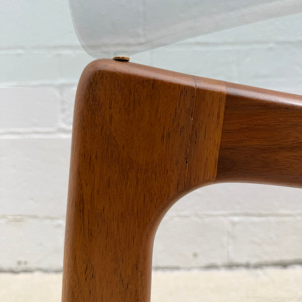 Adrian Pearsall “Ribbon” Walnut and Glass Coffee Table