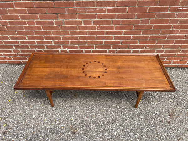 Drexel Declaration Walnut & Rosewood Coffee Table by Kipp Stewart & Stewart MacDougall 1960s