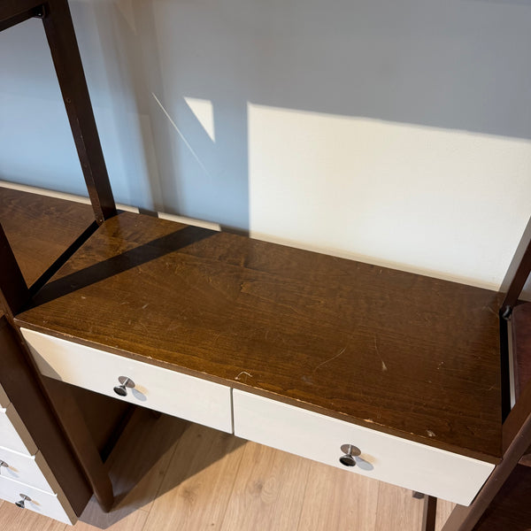 Vintage Mid-Century Modern Modular Freestanding Wall Unit with Desk & Drawers
