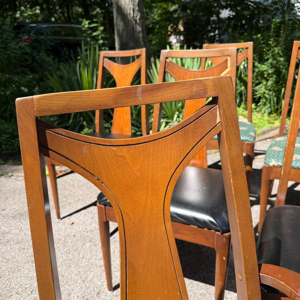 Mid Century Kent Coffey Perspecta Dining Set with 6 Chairs and Leaf