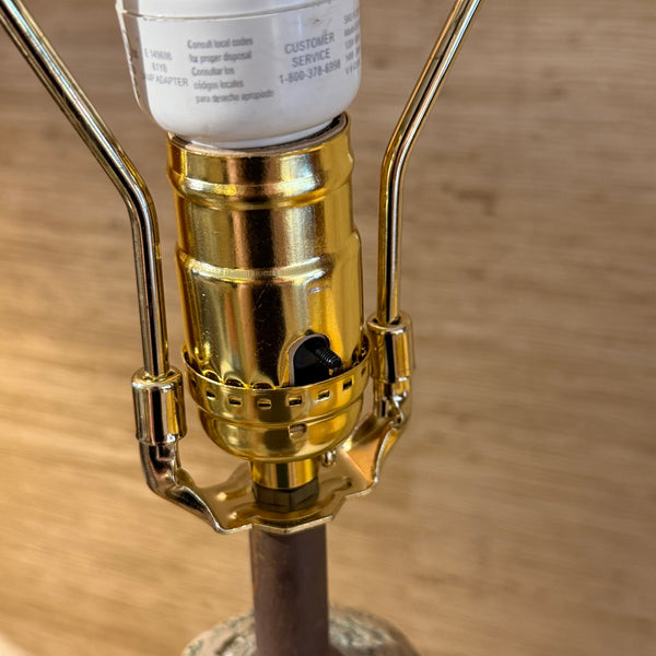 Vintage Mid-Century Modern Textured Glazed Ceramic Table Lamp